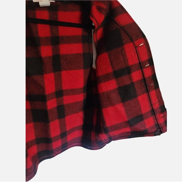 Vintage Filson USA Mackinaw Wool Hunting Vest Men 38 Red Buffalo Plaid Style 20 - Picture 9 of 10